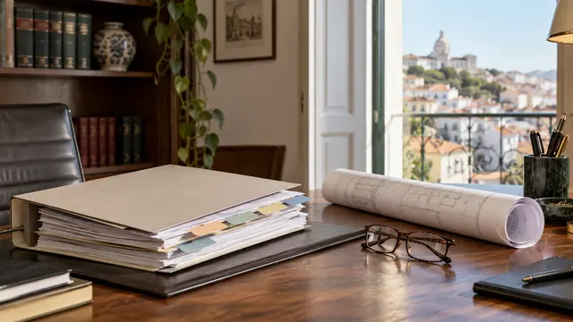 A property legal file with blank separator tabs.