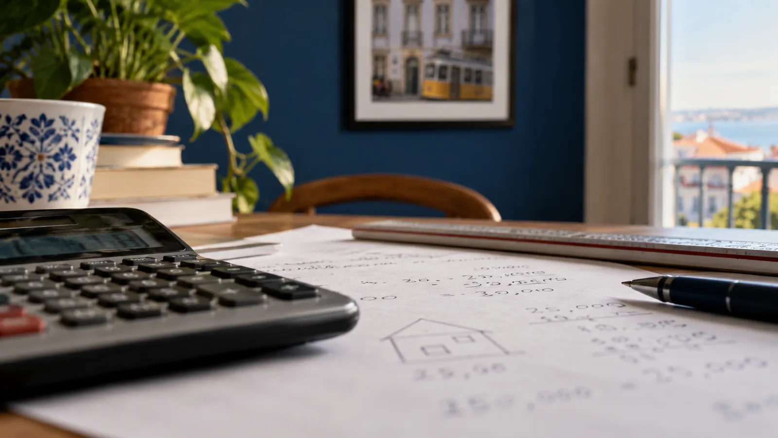 Close editorial photograph of a calculator.